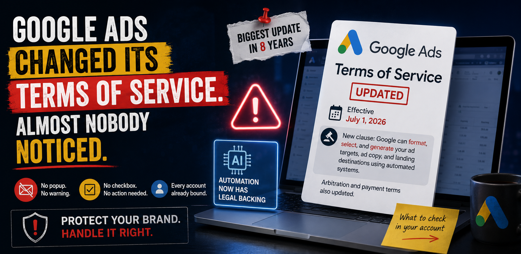 Google Ads Changed Its Terms of Service, and Nobody Told You Directly